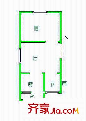 景湖里戶型圖戶型圖 1室1廳1衛(wèi)1廚