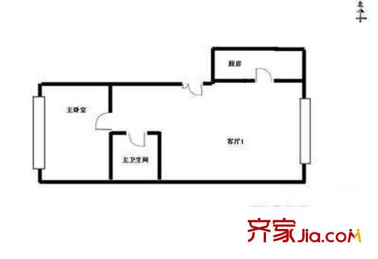 景湖里戶型圖戶型圖 1室1廳1衛(wèi)1廚