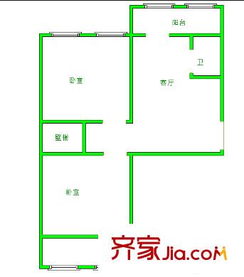盈江西里 2室 戶型圖