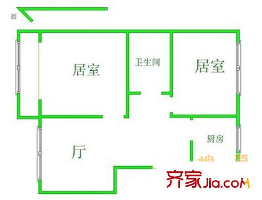 盈江西里戶型圖戶型圖 2室1廳1衛(wèi)1廚