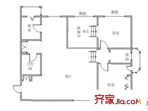 金云里戶型圖戶型圖 2室1廳1衛(wèi)1廚