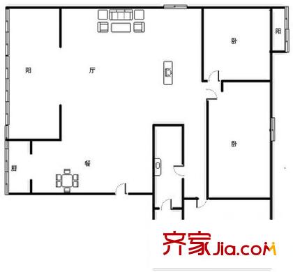 金云里戶型圖 戶型圖 3室2廳1衛(wèi)1廚