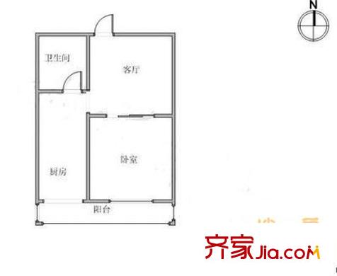 金云里戶型圖戶型圖 1室1廳1衛(wèi)1廚