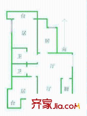 近園里 3室 戶型圖