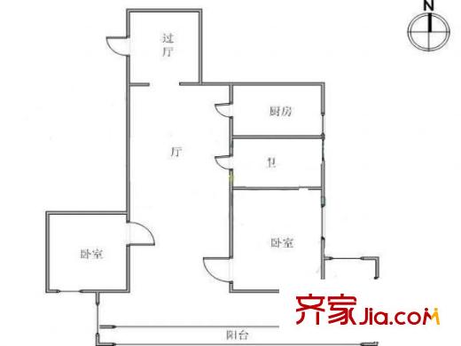 近園里 2室 戶型圖