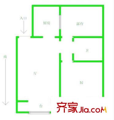 方正龍?zhí)靾@戶型圖戶型圖 2室1廳1衛(wèi)1廚