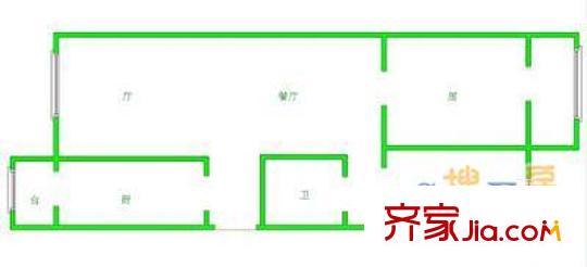 方正龍?zhí)靾@戶型圖戶型圖 2室2廳1衛(wèi)1廚