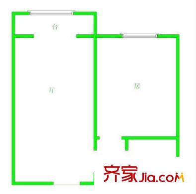 寬福里戶型圖戶型圖 1室1廳1衛(wèi)1廚
