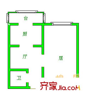盈江里戶(hù)型圖戶(hù)型圖 1室1廳1衛(wèi)1廚