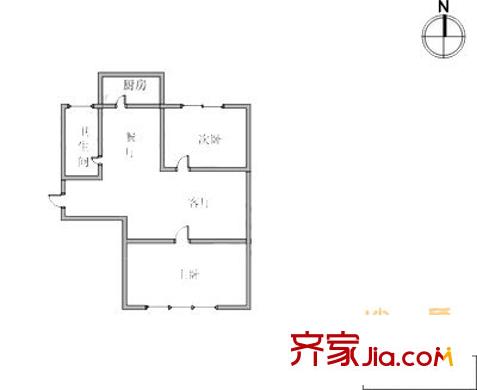 凌研里戶型圖戶型圖 2室1廳1衛(wèi)1廚