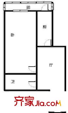 興泰西里戶型圖戶型圖 1室1廳1衛(wèi)1廚