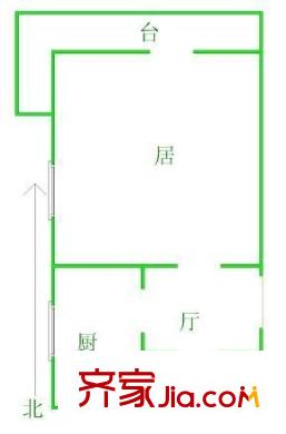 積慶里戶型圖戶型圖 1室1廳1衛(wèi)1廚