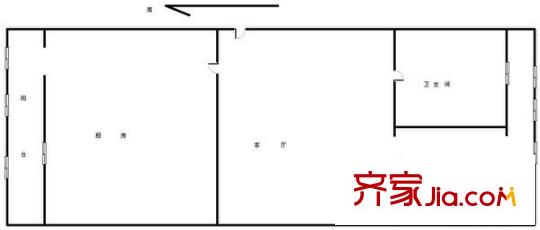 昔陽南里戶型圖戶型圖 1室1廳1衛(wèi)1廚