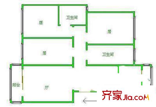 馨達(dá)園戶型圖戶型圖 3室2廳2衛(wèi)1廚