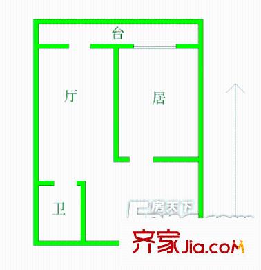 安裕新村戶型圖戶型圖 1室1廳1衛(wèi)1廚