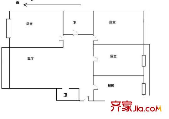 馨達(dá)園戶型圖戶型圖 3室1廳1衛(wèi)1廚