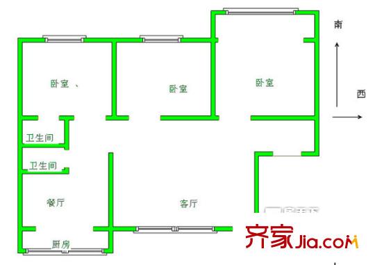 唐山 銀安花園 戶型圖