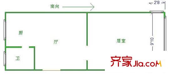 云山里戶型圖戶型圖 1室1廳1衛(wèi)1廚