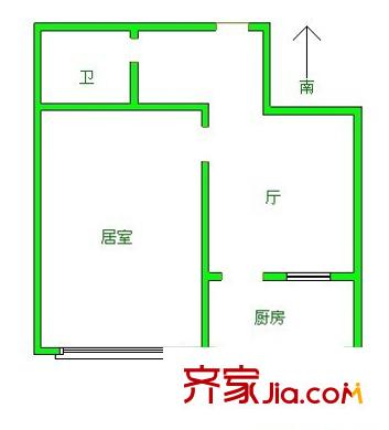 云山里 1室 戶型圖