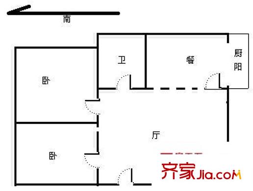 南華里?津南區(qū)戶型圖戶型圖 2室1廳1衛(wèi)1廚