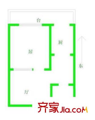 育賢里戶型圖戶型圖 1室1廳1衛(wèi)1廚
