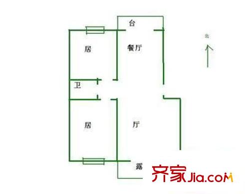 凱信佳園 2室 戶型圖