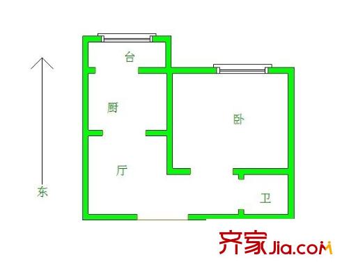 育賢里 1室 戶型圖