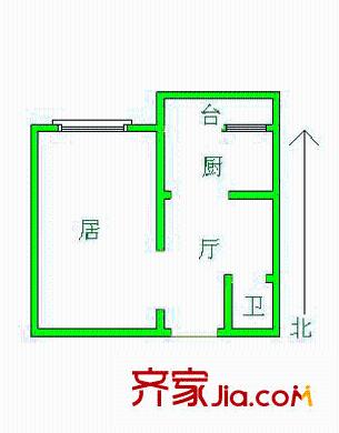 玉皇里戶型圖戶型圖 1室1廳1衛(wèi)1廚