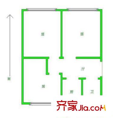 彩虹花園戶型圖 戶型圖 3室2廳2衛(wèi)1廚