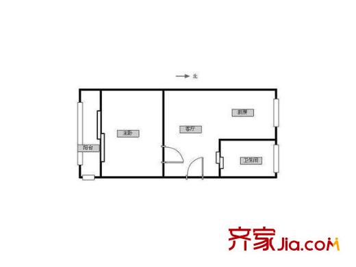 南江西里 1室 戶型圖