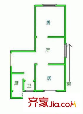 博泰名居戶型圖戶型圖 2室1廳1衛(wèi)1廚
