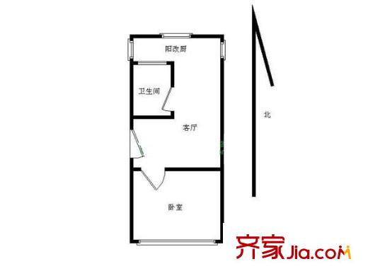 燕園里 1室 戶型圖
