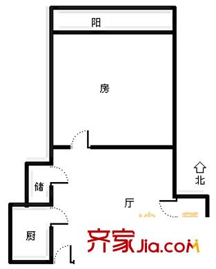 燕園里戶型圖 戶型圖 1室1廳1衛(wèi)1廚