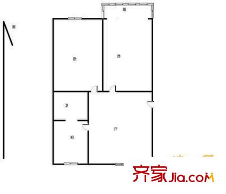 無(wú)錫道大樓戶型圖戶型圖 2室1廳1衛(wèi)1廚