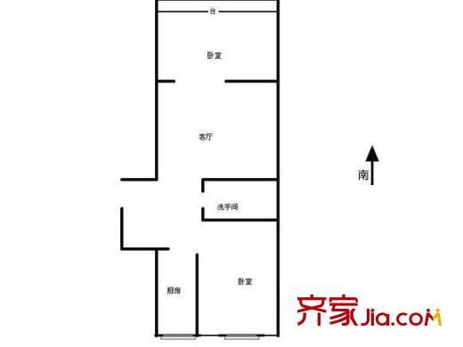 川南里戶型圖戶型圖 2室1廳1衛(wèi)1廚