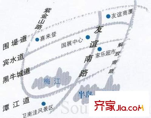 半島藍(lán)灣交通圖