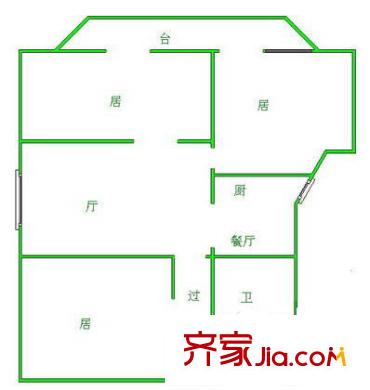 廣順園戶型圖戶型圖 3室1廳1衛(wèi)1廚