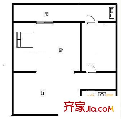 明溪里戶型圖戶型圖 1室1廳1衛(wèi)1廚