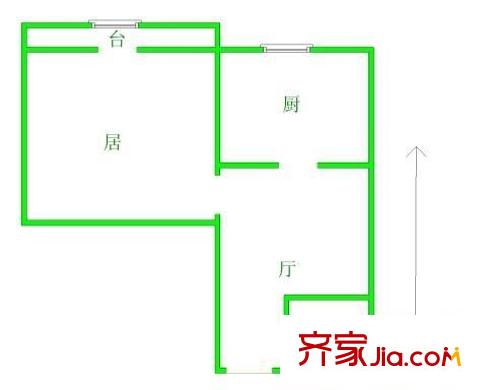 久仰里戶型圖戶型圖 1室1廳1衛(wèi)1廚