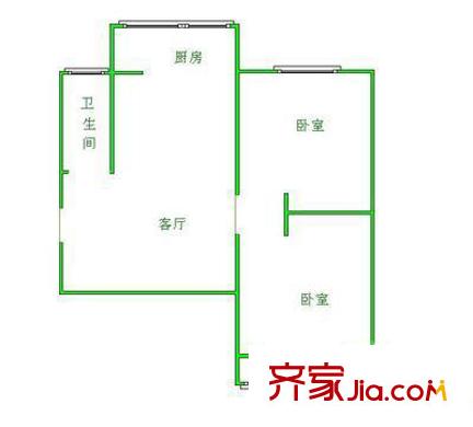 明溪里戶型圖戶型圖 2室1廳1衛(wèi)1廚