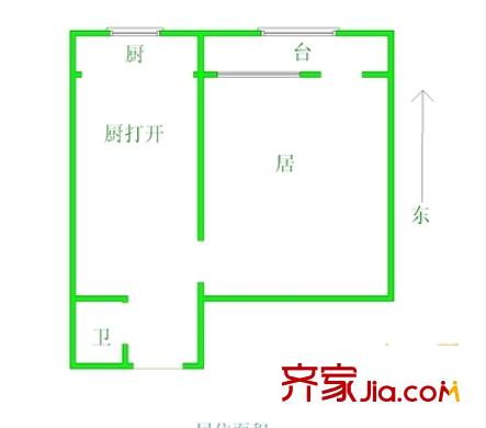 久仰里戶型圖戶型圖 1室1廳1衛(wèi)1廚