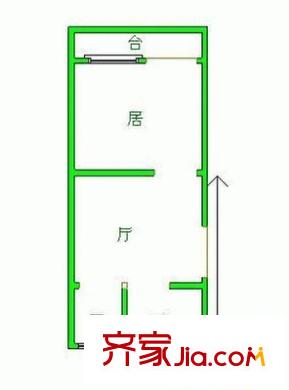 靈江里戶型圖戶型圖 1室1廳1衛(wèi)1廚