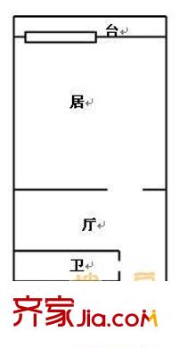靈江里戶型圖戶型圖 1室1廳1衛(wèi)1廚