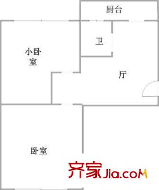 南江東里戶型圖戶型圖 2室1廳1衛(wèi)1廚