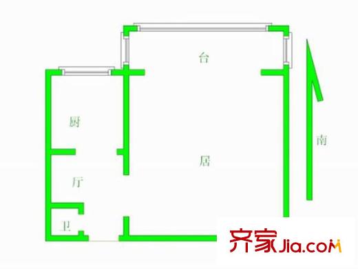 靈江里 1室 戶型圖