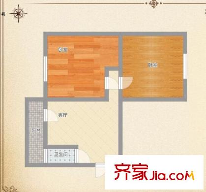 靈江里 1室 戶型圖
