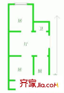 靈江里戶型圖戶型圖 2室1廳1衛(wèi)1廚