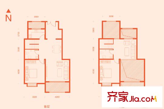 鳳城天鵝湖莊園5、6、7、9、10#樓標準層B2戶型 3室2廳2衛(wèi)1廚