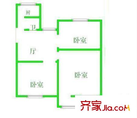 科海里戶(hù)型圖戶(hù)型圖 3室1廳1衛(wèi)1廚