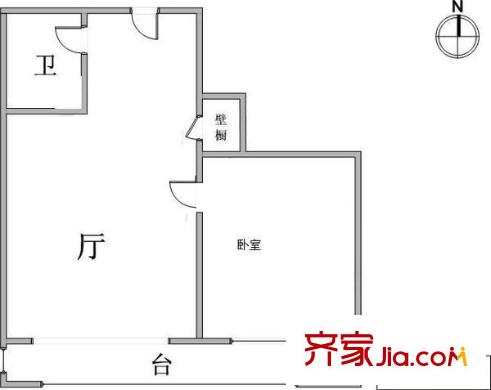 科海里戶(hù)型圖戶(hù)型圖 1室1廳1衛(wèi)1廚